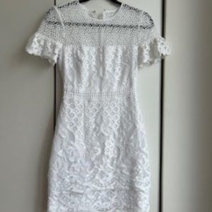 Club Monaco 00 Lace Minidress White